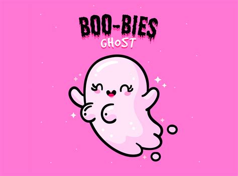 boo-bies ghost|Funny Female Kawaii Ghost with Boo.